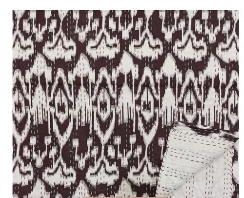 Ekat Print Kantha Quilts - Cotton Full Size, Printed | Lightweight, Cold Climate, Night Comfort