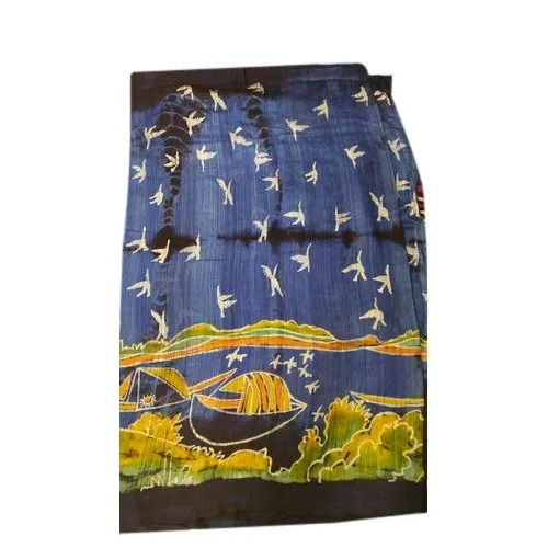 Fashionable Matka Silk Saree - Silk, 6 Meter, Black | Printed Pattern, Women, Party Wear, Bengali Style, Winter