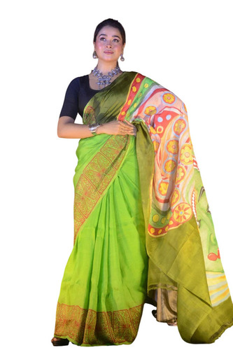 Green Bishnupuri Silk Saree