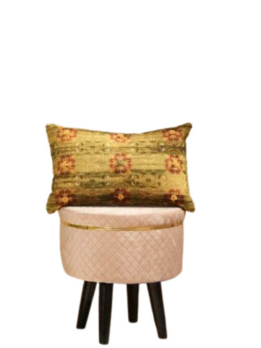 Green Vintage Floral Printed Cotton Pillow Cover - 12x20 Inch, Green, Rectangle Head Pillow