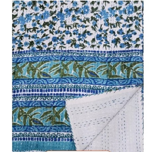 Indian Handmade Vintage Kantha Quilt