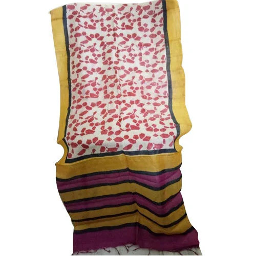 Multicolor Tussar Silk Stole