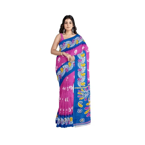 Blue Cotton Saree