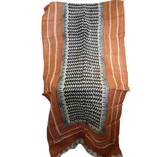 Printed Tussar Silk Stole