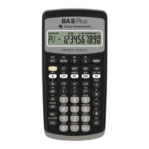 Texas Instruments Ba Ii Plus Calculator - Electronic, Black | Battery ...