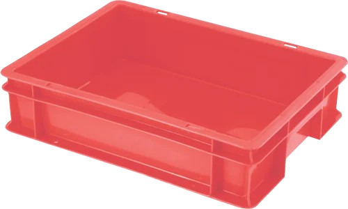 15 L Plastic Storage Crate - Plastic 175x140x110 mm, Red, Double Faced, Water Resistant