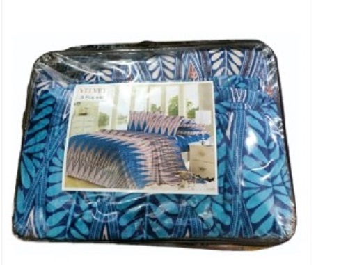 Blue Printed Bed Sheet Set