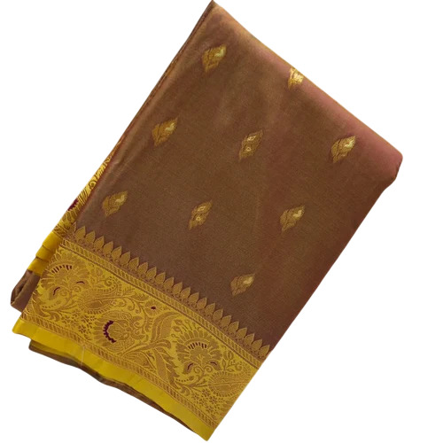 Brown Kanjivaram Art Silk Saree