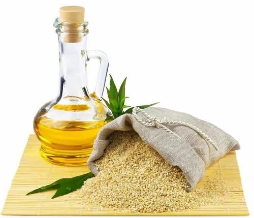 Cold Pressed Sesame Oil - 1 Litre Yellow Bottle Food Grade Cold Pressed 100% Pure