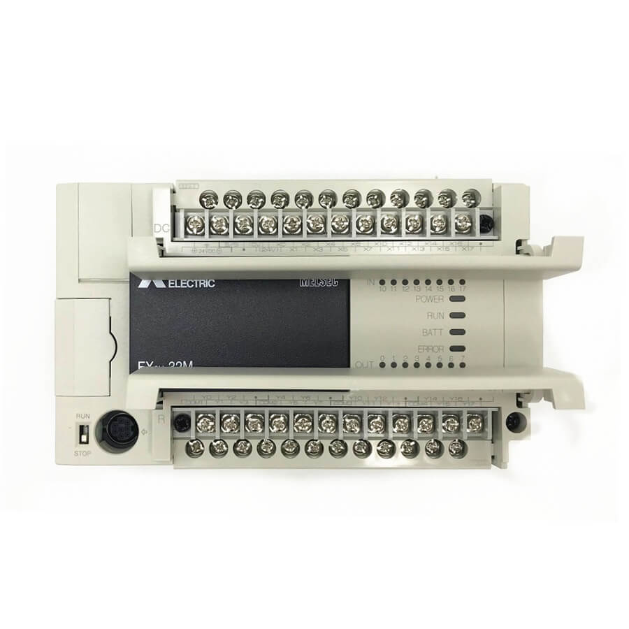 Fx3 U-128 Mr Es Mitsubishi Plc - White, Standard Size, 220-300V | Compact, Modular, Fast Processing, Digital & Relay Outputs, Ladder Programming