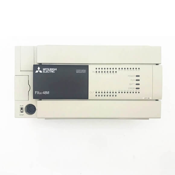 Fx3u 48mr Ds Mitsubishi Plc - Standard Size, White, 220-440 Volt | Energy-Efficient Design, Process Automation, 1 Year Warranty, Long Life Cycle