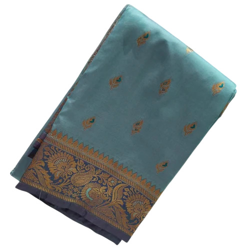 Gray Kanjivaram Art Silk Saree