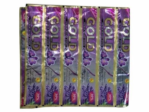 Printed Agarbatti Packaging Pouch - LDPE, Customized Size, Multi Color | Eco Friendly, Fine Finish, Water Resistant, Digital Print