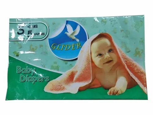 Printed Baby Diaper Packaging Pouch - LDPE, Customized Size, Multi Color | Digital Print, Eco Friendly, Water Resistant, Fine Finish, 200 gm Load Capacity