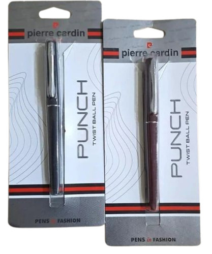 Punch Pierre Cardin Paris Twist Ball Pen - Metal Body, Blue Ink, Multi Color | Durable, Lightweight, Refillable