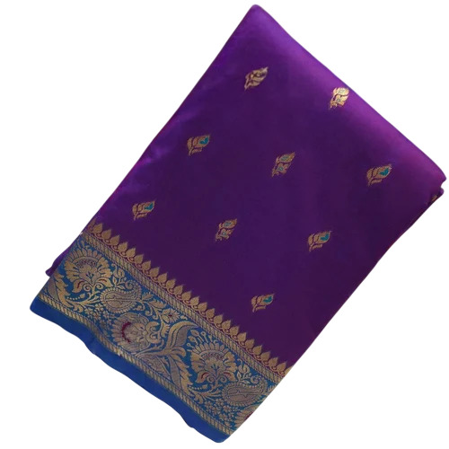 Purple Kanjivaram Art Silk Saree - Silk, 6.3 Meter, Purple | Party Wear, Woven Pattern, Winter, South Style