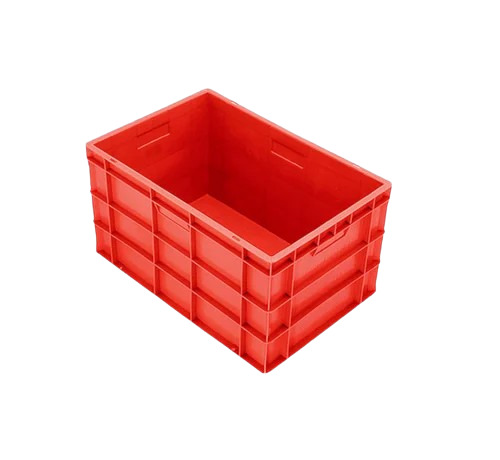 Red Plastic Storage Crate