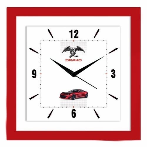 Red Promotional Wall Clock