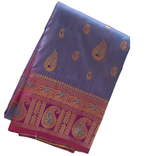 Violet Kanjivaram Art Silk Saree
