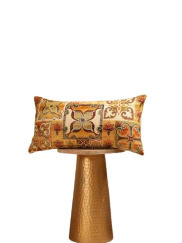 Yellow Mosaic Tile Printed Cotton Pillow Cover