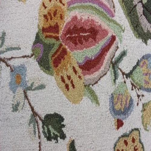 Artistic Floral Pattern Floor Carpet - Wool, 5x7 Foot, Rectangle | Printed, Handmade, Anti-Bacteria, Non-Slip, Easy to Clean