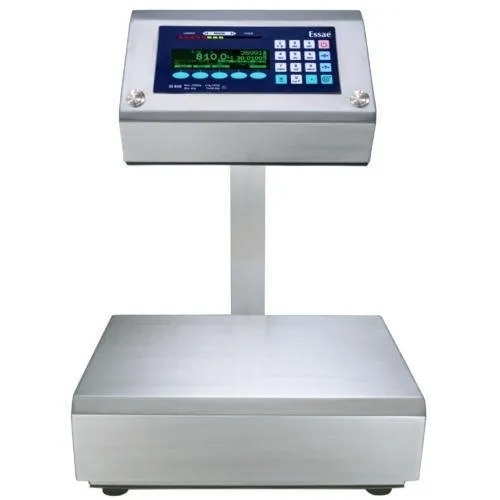 Bench Scale System - Stainless Steel, Standard Size, Silver | High Accuracy Digital Display, Battery Operated, Overload Protection