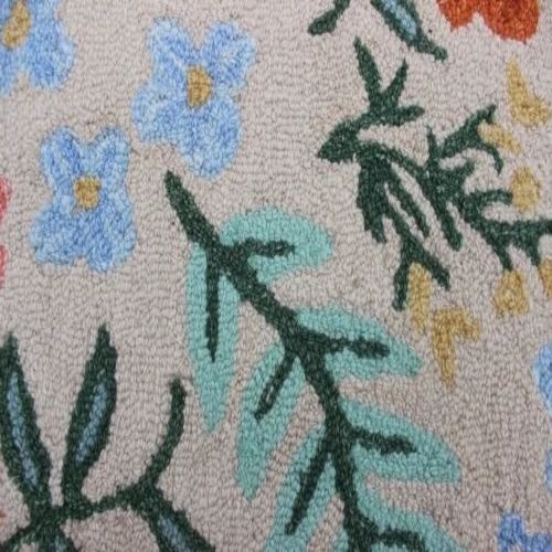 Fancy Floor Carpet - Wool 5x7 Foot Rectangle, Printed Pattern | Smooth Finish, Handmade, Anti-Bacteria, Non-Slip, Easy to Clean