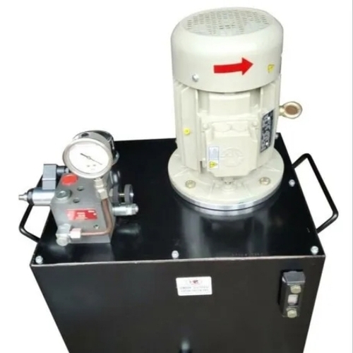 Hydraulic Power Pack - Mild Steel, Standard Size, Black | High Pressure, Oil Cooled, Adjustable Flow, Durable, Low Maintenance