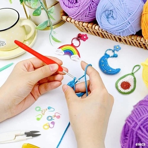 Knitting Crochet Hook Needle Set 61 Pc 