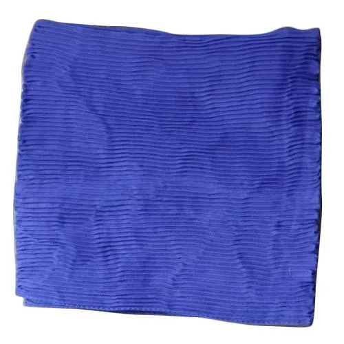 Ladies Solid Blue Chiffon Stole - Chiffon, 50x180 cm, Blue | Women's Plain Daily Stole