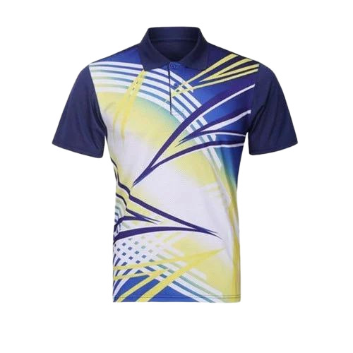 Mens Printed Casual T Shirt - Cotton, Customized Size, Multiple Colors | Lightweight, Breathable, Short Sleeves, Polo Collar