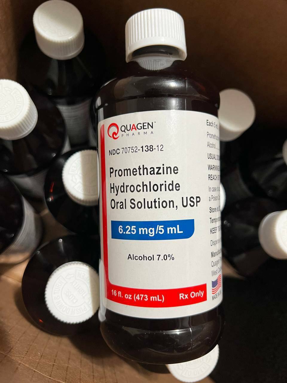 Promethazine Syrup 6.25mg/5ml - Liquid, 473ml Bottle | Dosage As Directed, Room Temperature Storage