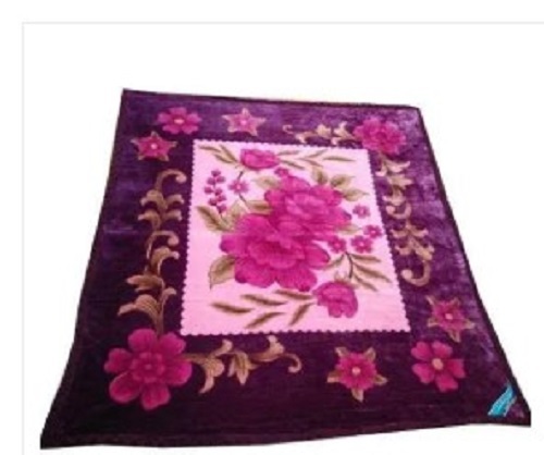Purple Single Bed Mink Blanket
