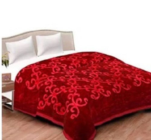 Red Double Bed Mink Blanket