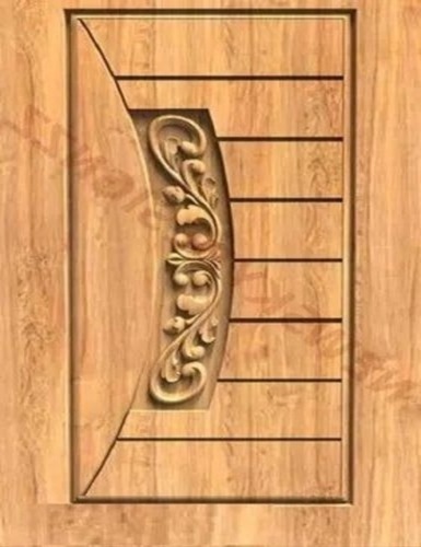 Teak Wood Designer Door - Solid Wood 84 Inch Wood Color | Entry Door Inward/Outward Opening Polished Surface