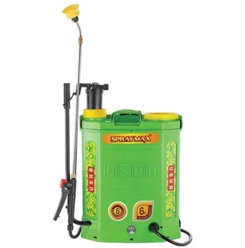Usha Spraymax Battery Operated Knapsack Sprayer - Stainless Steel White Black Petrol Powered | Lightweight Adjustable Nozzle Corrosion Resistant Comfortable Grip