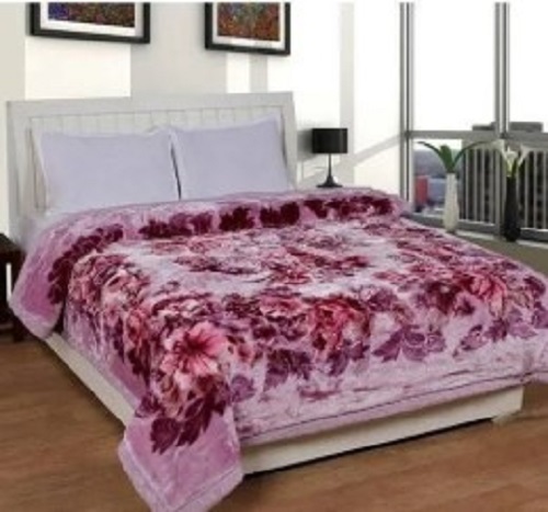 Washable Double Bed Mink Blanket - Full Size, Various Colors, Printed | Shrink-Resistant, Smooth Texture, Tear-Resistant