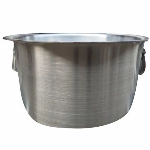 26inch Round Aluminium Tope - Aluminium, 26inch Diameter, Silver, Dual Handles | Home, Restaurant Use