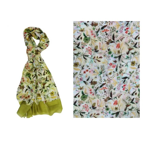 Art Digital Printed Silk Tabby Stole/Scarf