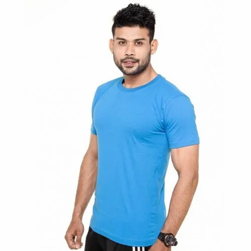 Blue Color Cotton T Shirt