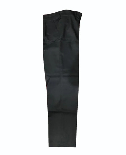 Boys Deep Gray Plain School Pant - Fabric Type: Cotton