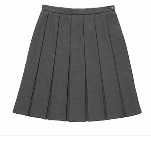 Girls Grey School Skirt