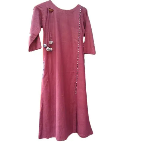 Ladies Handloom Cotton Plain Kurti