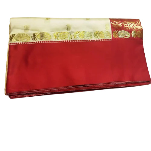 Red And White Bengali Saree