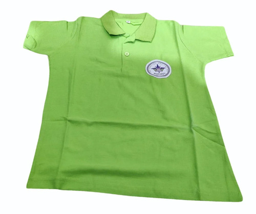 School Light Green Poly Cotton T Shirt