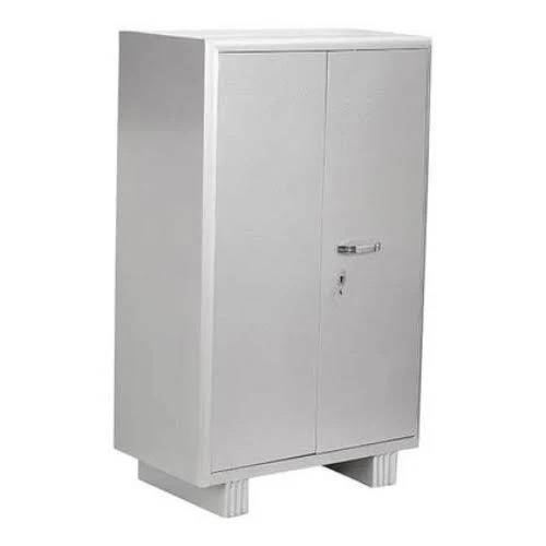 Steel Office Almirah - Steel, Standard Size, Silver | Rust Proof, Heavy Load Capacity, Secure Manual Key Lock