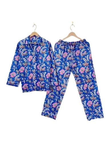 Cotton Floral Printed Pyjama Set