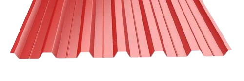 Designer Corrugated Roofing Sheets - Iron, 2ft x Custom Size, Red | Durable, Fine Finished, Perfect Surface, 0.40mm Thickness