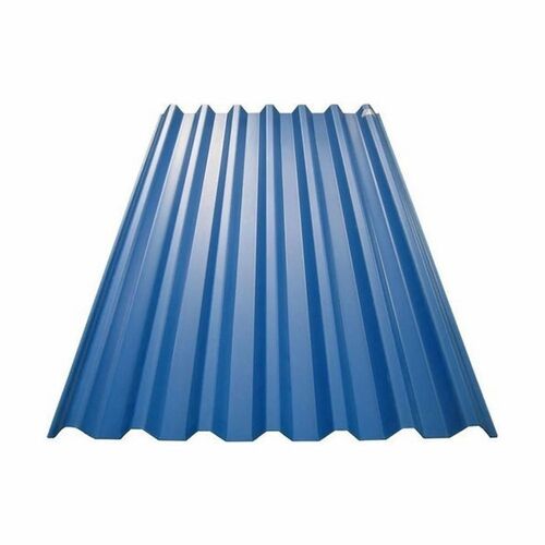 Durable Color Coated Roofing Sheet - GI Iron Standard Size, Blue | Industrial Use, New, Durable, Good Quality