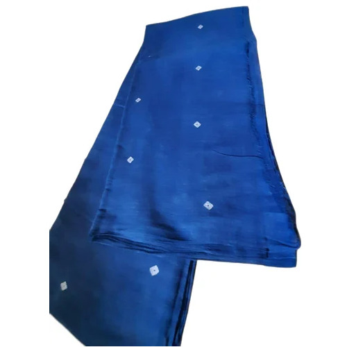 Handlooms Jamdani Cotton Soft Fabric - 100% Cotton, 44 Inch, Blue | Floral Print, Washable, Lightweight